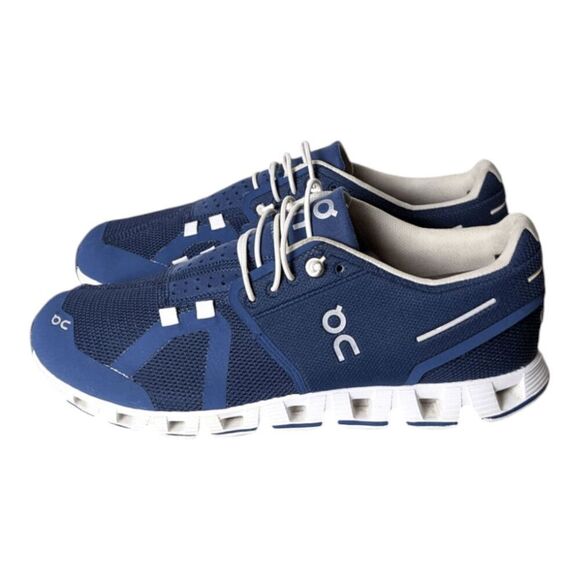 ON RUNNING Cloud "Navy/White" Running Shoes Size 8.5 - Picture 3 of 9